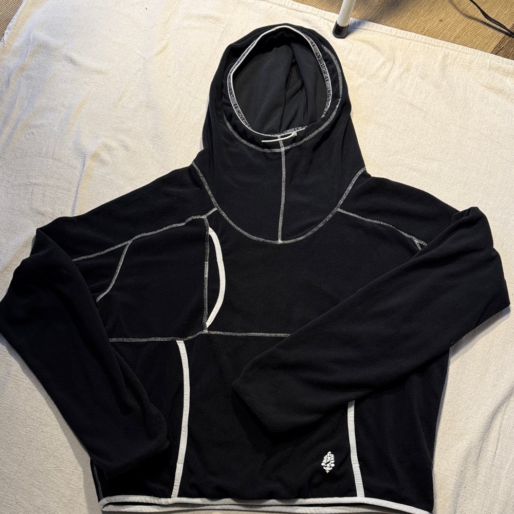 FP Movement by Free People Black and White Hoodie XL.